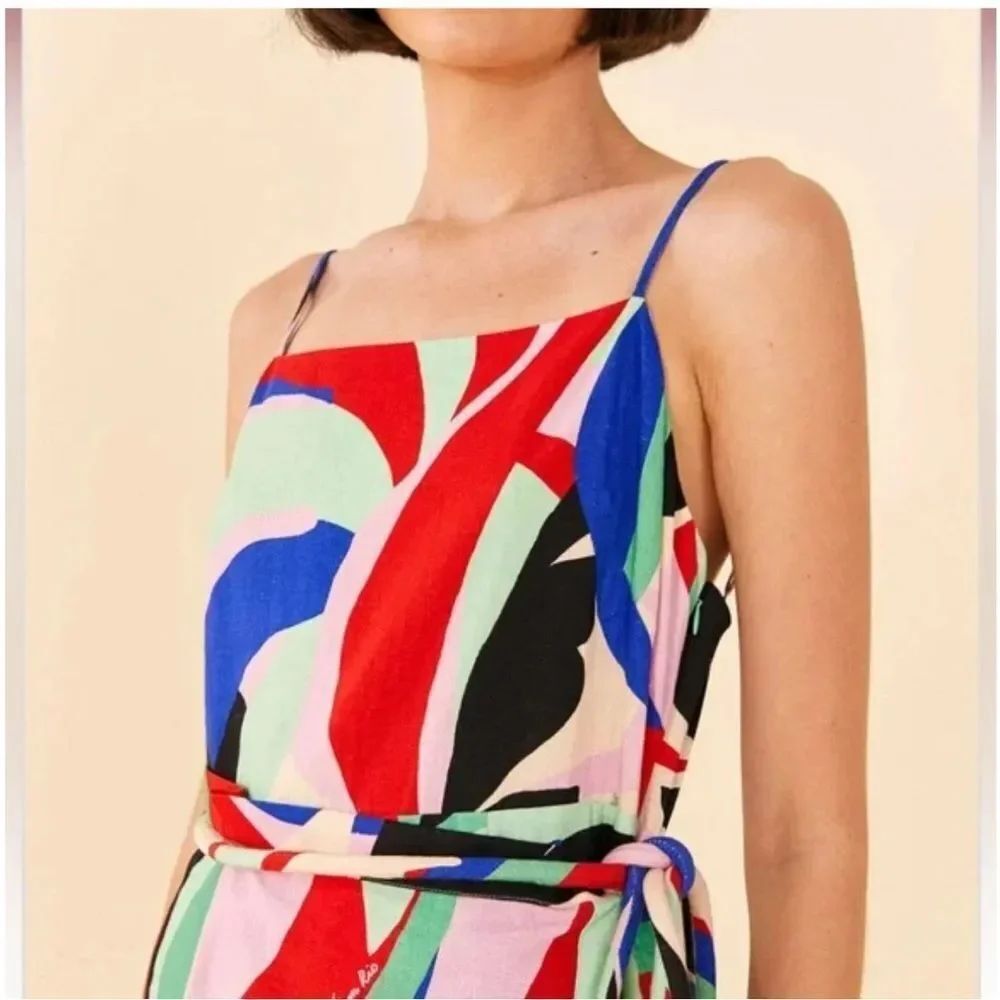 NWT FARM Rio Colorful Monstera Mini Dress - Picture 5 of 8